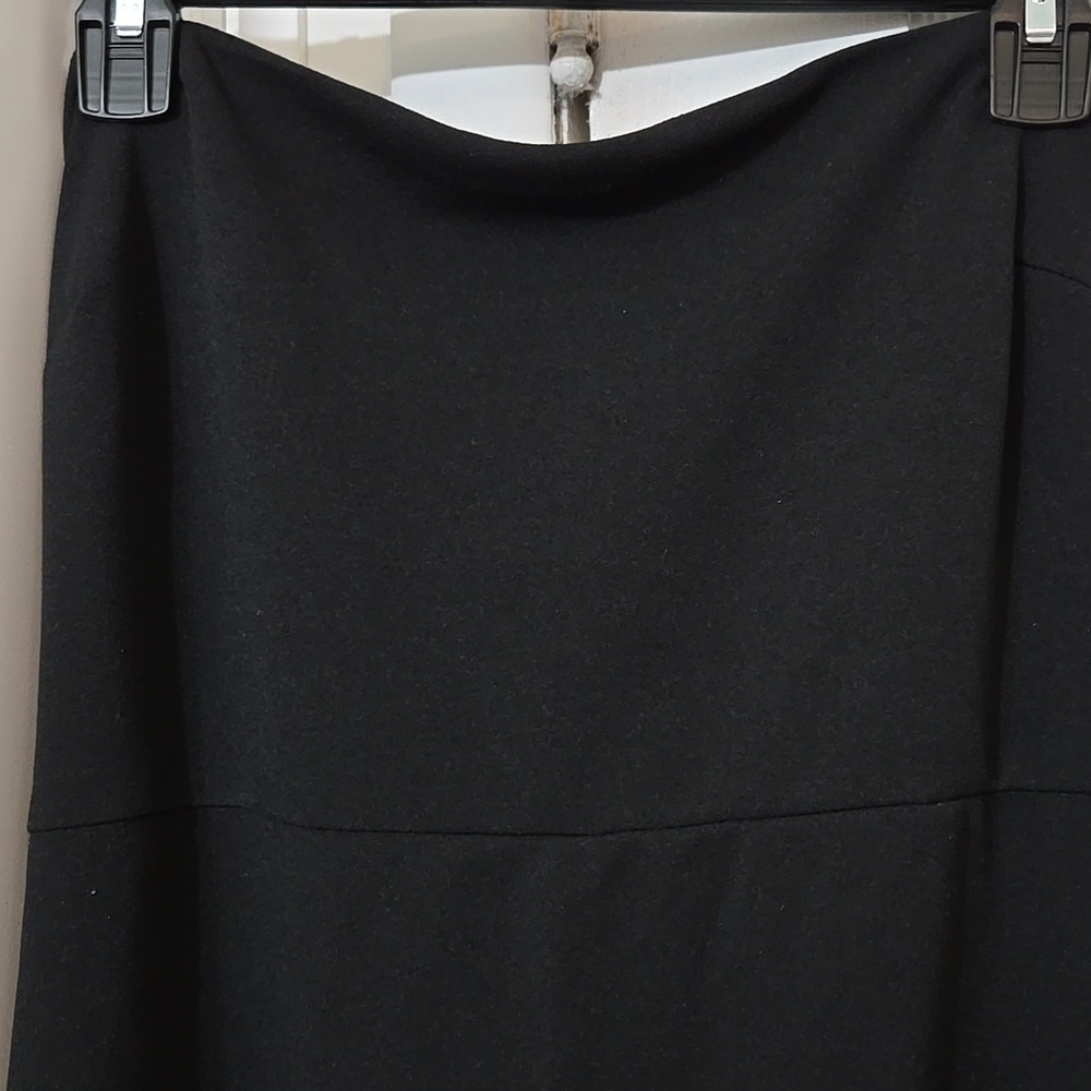 Lulus Womens Strapless NWT Elegant Black Maxi Dress With Ruffle Slit XL - Picture 4 of 8
